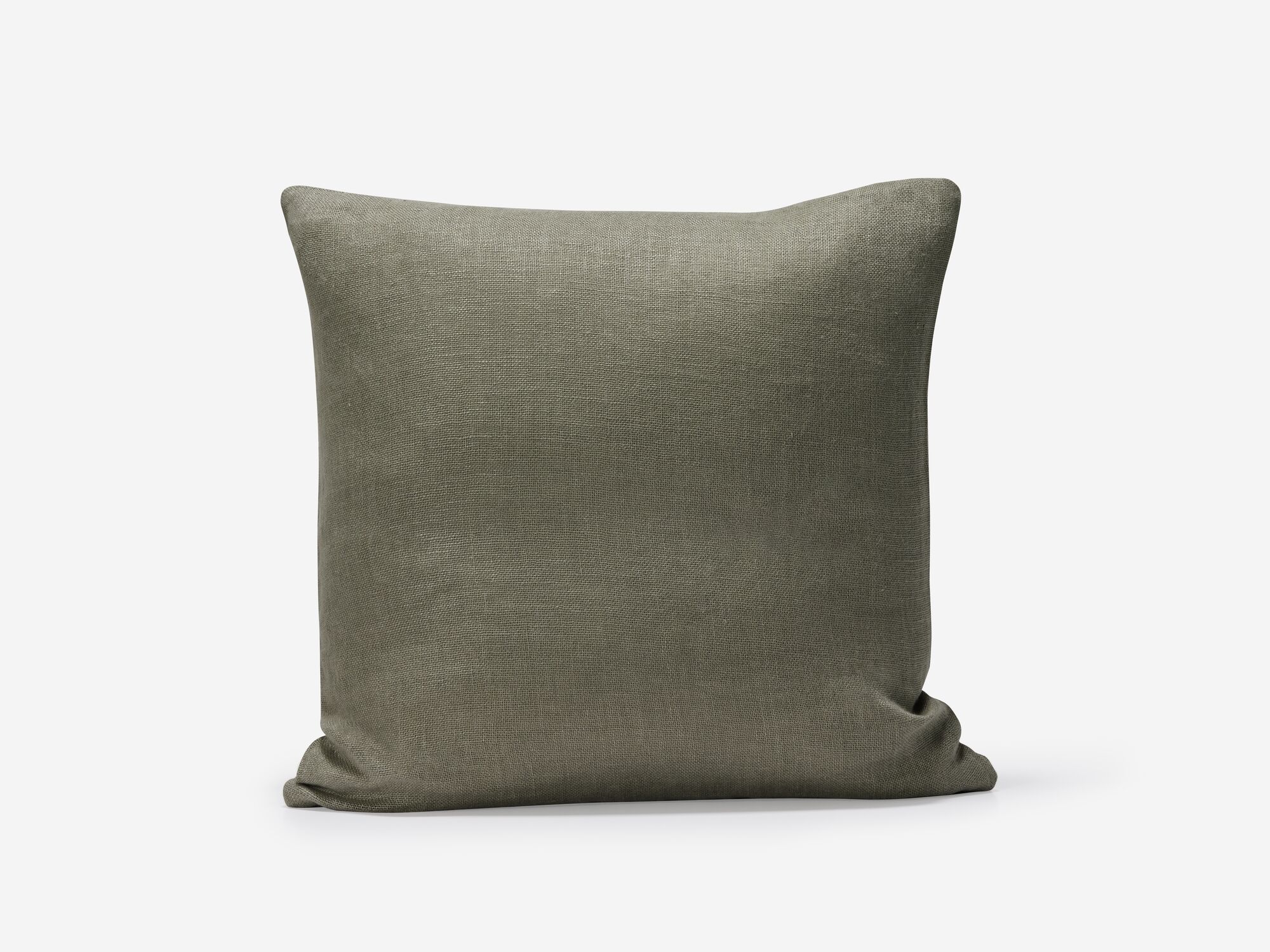 Front view of seafoam linen throw pillow